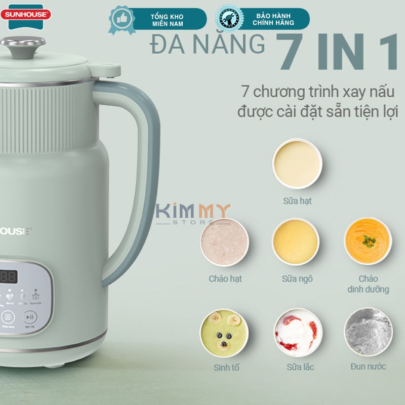 Máy làm sữa hạt 7 in 1 Sunhouse SHD5260